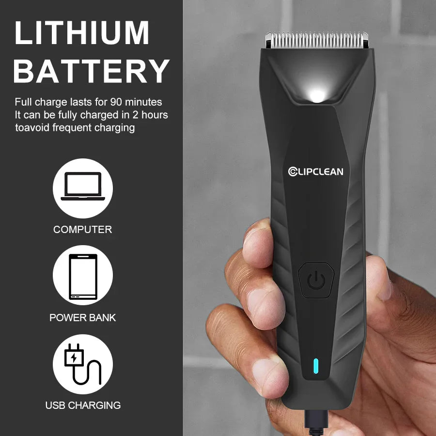 HKM-455571 Rechargeable Whole Body Waterproof Electric Shaver with USB Charging and Cordless Design for Men