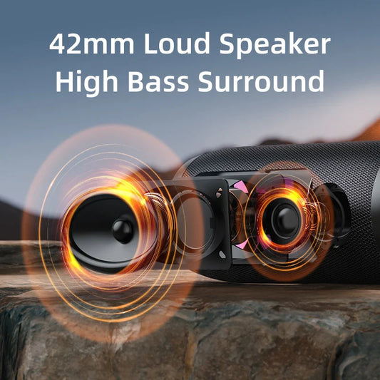 KTX-316115 50W Wireless Outdoor Speaker with Deep Bass, IPX6 Waterproof Rating, Portable Party Speaker for Camping