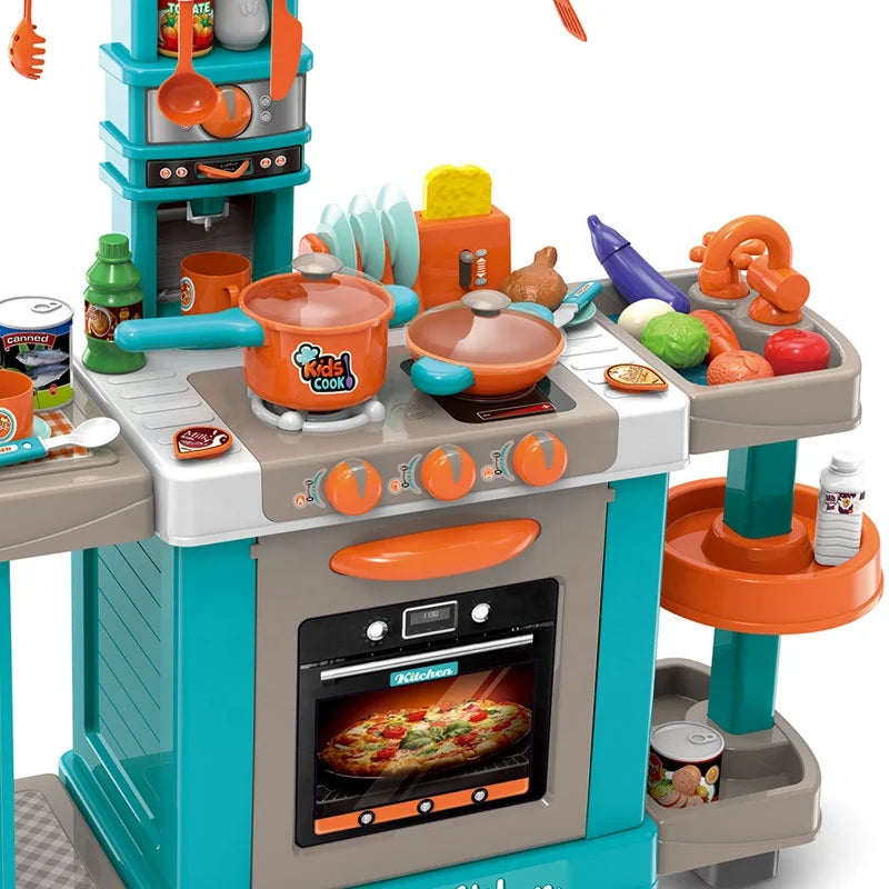 HKM-638867 Realistic Miniature Dollhouse Kitchen Toy Set for Kids, Ages 2-7, Plastic Kitchen Accessories