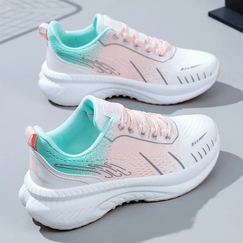 HKM-081683 K2501 New Mesh Breathable Casual Shoes Summer Versatile Lightweight Sports Shoes Student Durable Running Shoes