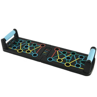 HKM-813267 Multifunctional Foldable Push-up Board with Resistance Bands for Home Gym Fitness
