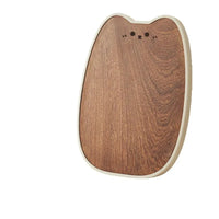 Food-Safe Wenge Wood Cutting Board, Cartoon Design, Thickened & Mold-Resistant