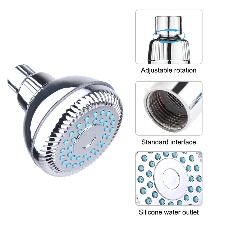 KTX-507155 Compact High-Pressure Plastic Shower Head for Efficient Water Saving
