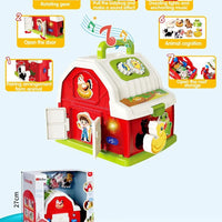 HKM-658131 Musical Barn Farm Animal Set for Infants - Interactive Elephants and Planes Player Doll