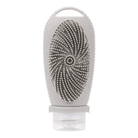 HKM-079315 Portable 100ML Reusable Silicone Travel Shampoo and Lotion Bottle with Cleaning Brushes