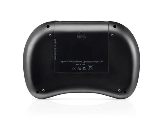 HKM-264659 Compact Wireless Keyboard with Touchpad and 2.4GHz Air Mouse Functionality