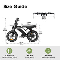 HKM-7779027 Electric Fat Tire Bike for City Commuting, 250W Motor, 48V 15.6Ah Battery, 20 x 4 in Tires, 7 Speed