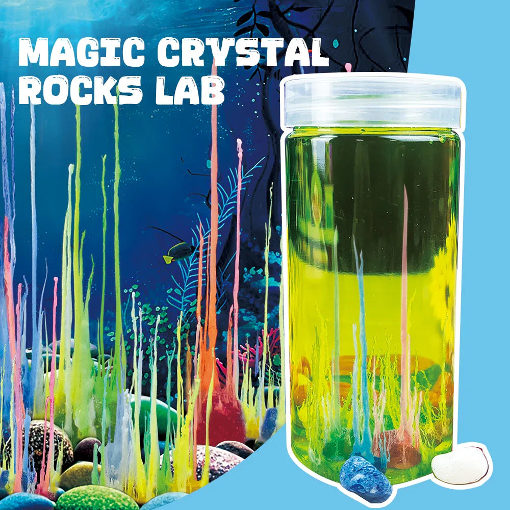 KTX-488147 Crystal Growing Science Kit for Kids - DIY Magic Stone STEM Educational Craft Toy