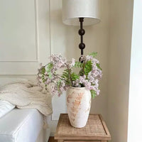 Large Ceramic Vase Set of 3 Flower Pot Brown Vintage Porcelain Table Vases Homestay Rural Country Centerpiece Rustic Flower Vase