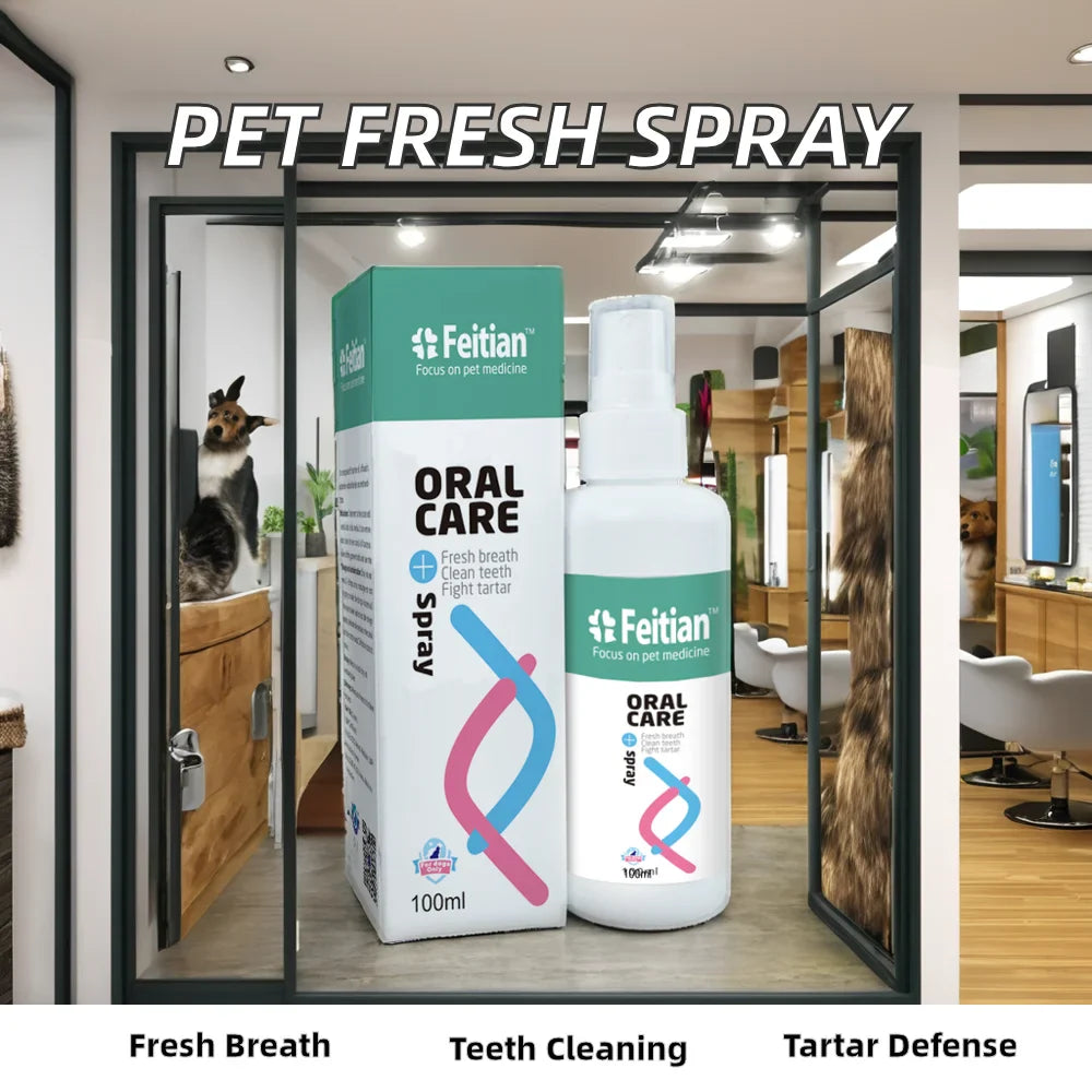 HKM-995667 Effective Dog Oral Cleaner Spray for Tartar Treatment and Fresh Breath
