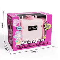 HKM-671635 Realistic Makeup Toy Kit for Girls - Washable Cosmetic Set for Pretend Play and Nail Art, Ages 2-14