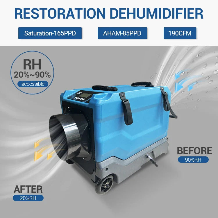 KTX-094675 Commercial LGR Dehumidifier for Water Damage Restoration in Basements