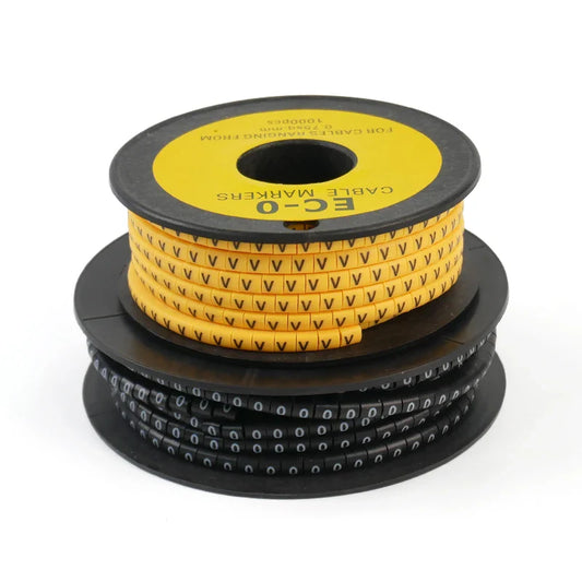 KTX-935699 Plastic Flat Tube PVC Cable Marker for Electric Wiring Identification