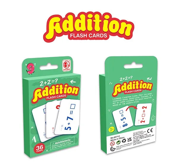 HKM-905619 Early Learning Math Educational Cards - 36 Piece Set for Kids