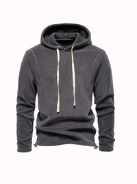 HKM-686163 Men's Padded Solid Color Sweatshirt Rocker Fleece Warm Outdoor Coat Men's Reversible Fleece Punching Jacket Inner Guard Cardigan