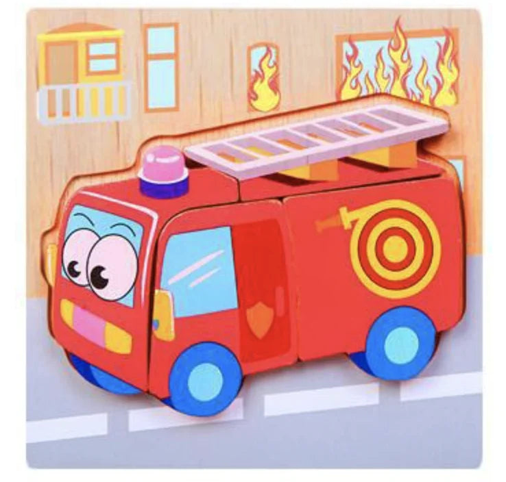 KTX-777619 Wooden Animal Puzzle Toy for Toddlers Age 1-3 - Educational and Interactive Learning Game