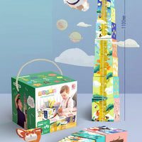HKM-102227 Montessori-Inspired Animal Nesting and Stacking Blocks for Kids - 10PCS Educational Toy Set