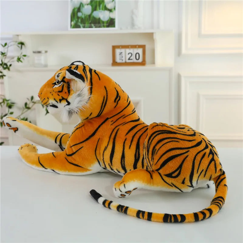 KTX-081747 Simulated Tiger Plush Toy for Children - Cute and Delicate Home Décor Companion