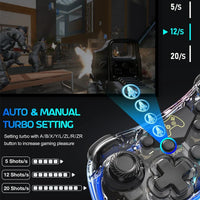 HKM-429651 RGB Wireless Pro Controller for Nintendo Switch, Switch Lite, OLED, Android, iOS, Windows PC