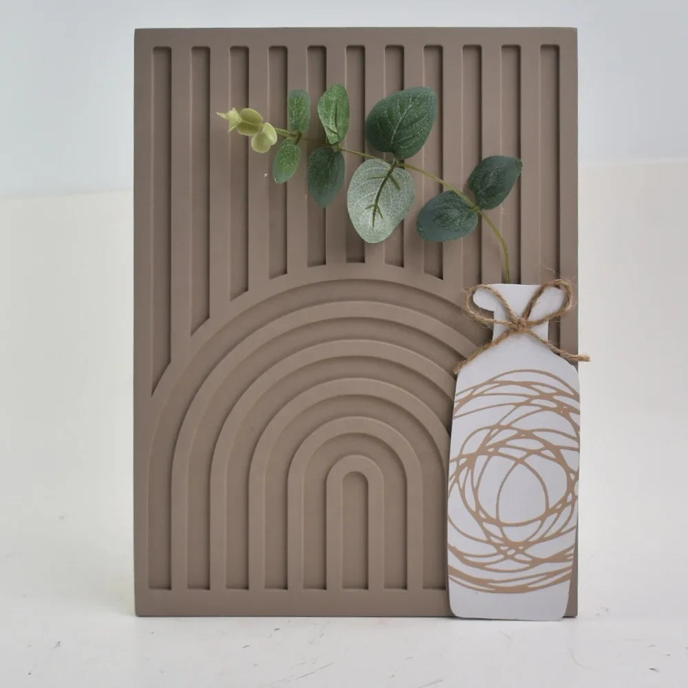 KTX-419603 Natural Wood Rainbow Arch Wall Decoration for Home Decor