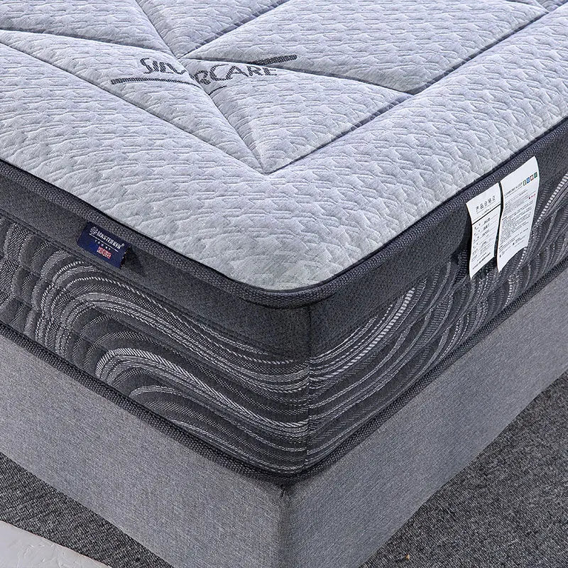 KTX-425491 Queen King Size Black Pocket Spring Mattress with Soft Cooling Foam Top Layer for Hotels