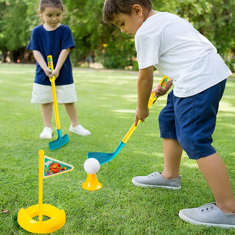 KTX-626131 Kids Plastic Golf Set with Mini Clubs and Balls for Indoor and Outdoor Play