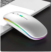 HKM-838675 2.4G Wireless Rechargeable Mouse with 1600 DPI and Backlit Features for Desktop and Laptop Use