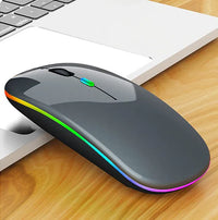 HKM-838675 2.4G Wireless Rechargeable Mouse with 1600 DPI and Backlit Features for Desktop and Laptop Use