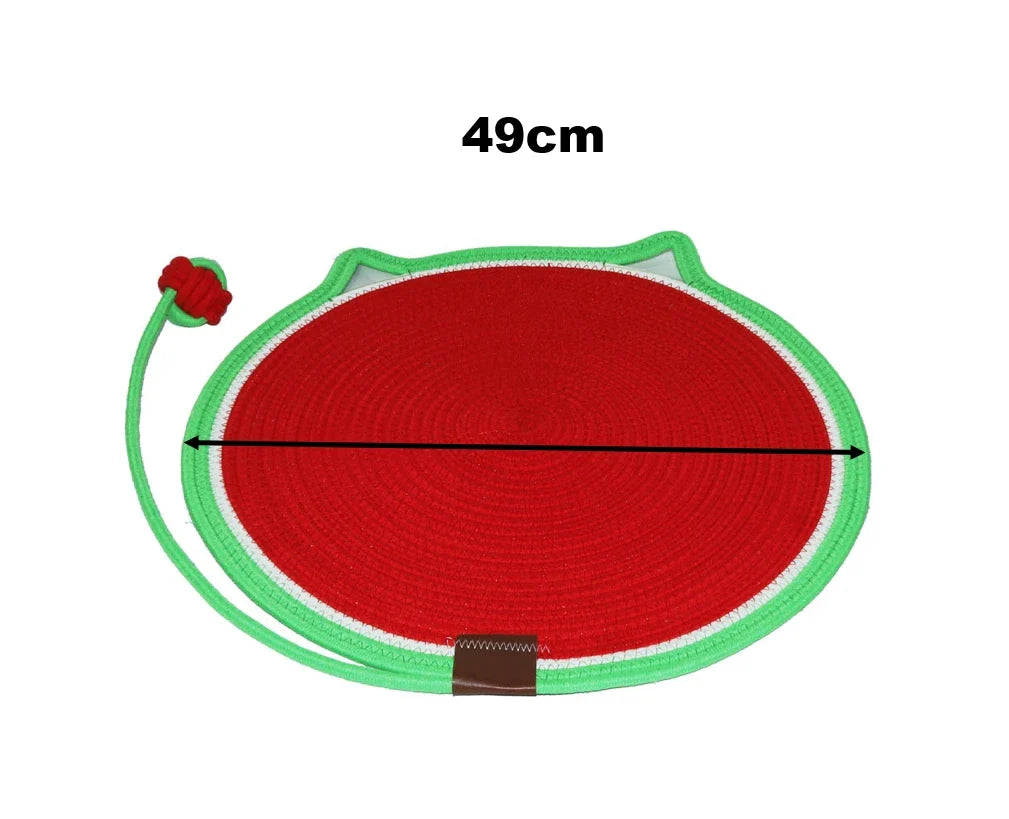 HKM-964243 Cozy Striped Pattern Pet Cushion Mat with Toy Ball for Small Dogs and Cats