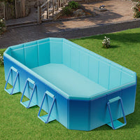 HKM-126291 Outdoor Folding Inflatable Swimming Pool for Kids and Adults - Durable PVC and PC Material