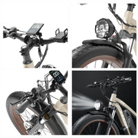 Bluvall F1 Mountain Electric Bikes Electronic Lithium Battery Aluminum Alloy Frame 7-Speed US Warehouse E Bike 26 Inch Fat Bike