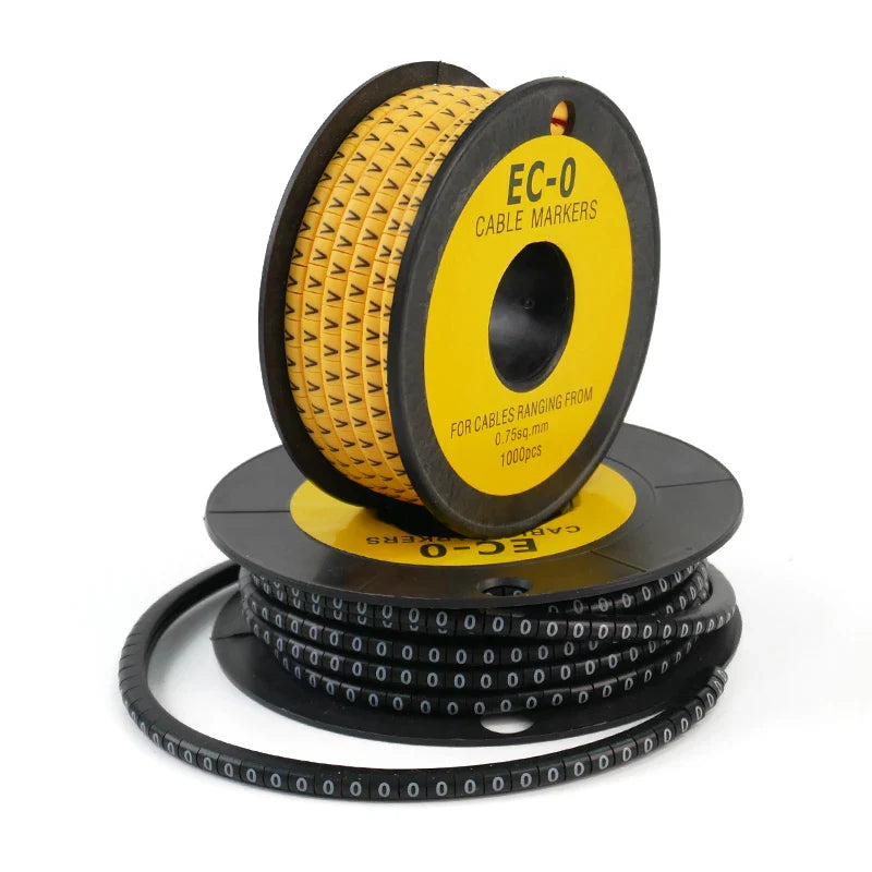 KTX-935699 Plastic Flat Tube PVC Cable Marker for Electric Wiring Identification