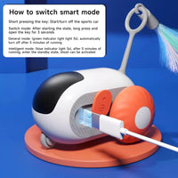 HKM-391379 Interactive Electric Cat Toy with Gravity Roll Feature and Feather Teaser