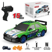 HKM-362067 1:24 Scale 4WD Remote Control Drift Car with USB Charger and LED Light