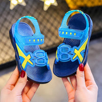HKM-624083 Boys' Slides and Slippers Kids' Beach Shoes Wholesale PVC Children's Summer Sandals for Outdoor Play