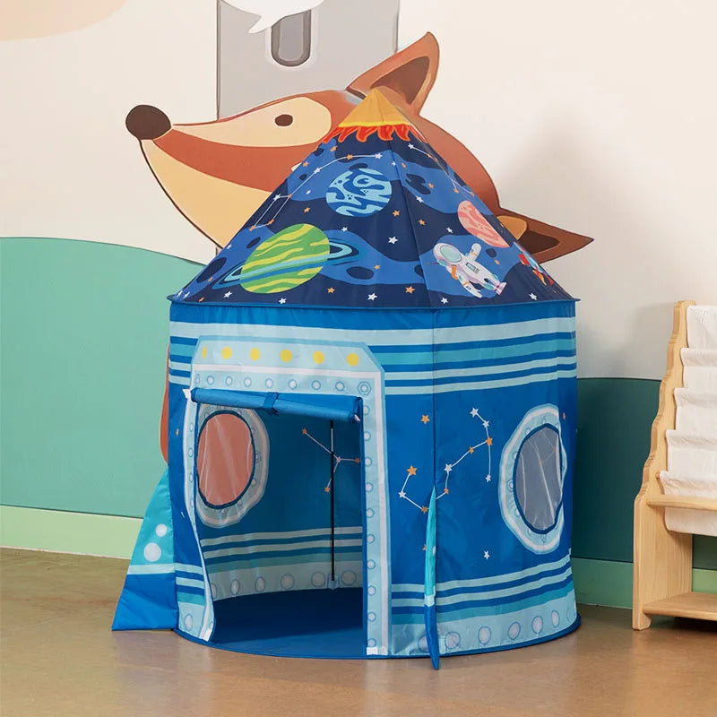 KTX-151571 Pink and Blue Princess Castle Tent for Indoor and Outdoor Play