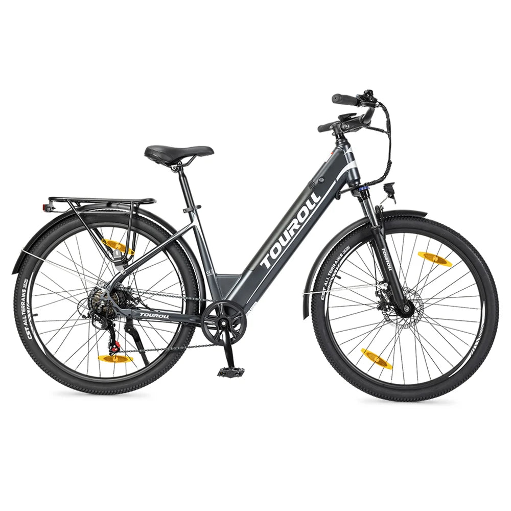250W 27.5in 25KM/H 100km Range Touroll J1 ST Trekking Bike with Mechanical Disc Brake & E-Brake