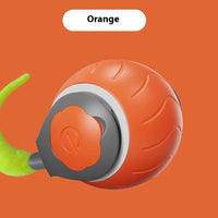 HKM-784595 Interactive Electric Cat Toy Ball with Plush Tail - Smart Charging Pet Toy for Indoor Cats