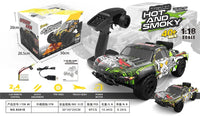 HKM-183571 1/18 Scale Waterproof 4x4 RC Racing Car 40+ MPH Remote Control Vehicle for Indoor/Outdoor Use