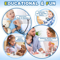 HKM-655827 Mini Doll House Doctor Kit for Kids - Portable Role Play Educational Toy