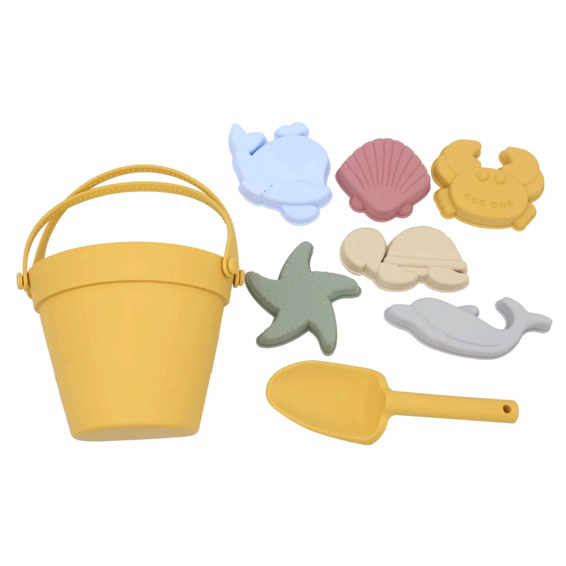 KTX-905235 BPA Free Recyclable Silicone Sand Molds Toy Set for Kids - Perfect for Outdoor Beach Fun