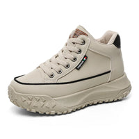 HKM-835347 Y5B08 New Simple Autumn Mid Top Fashion Versatile Elevated Thick Sole Sports Casual Anti slip Breathable Board Shoes