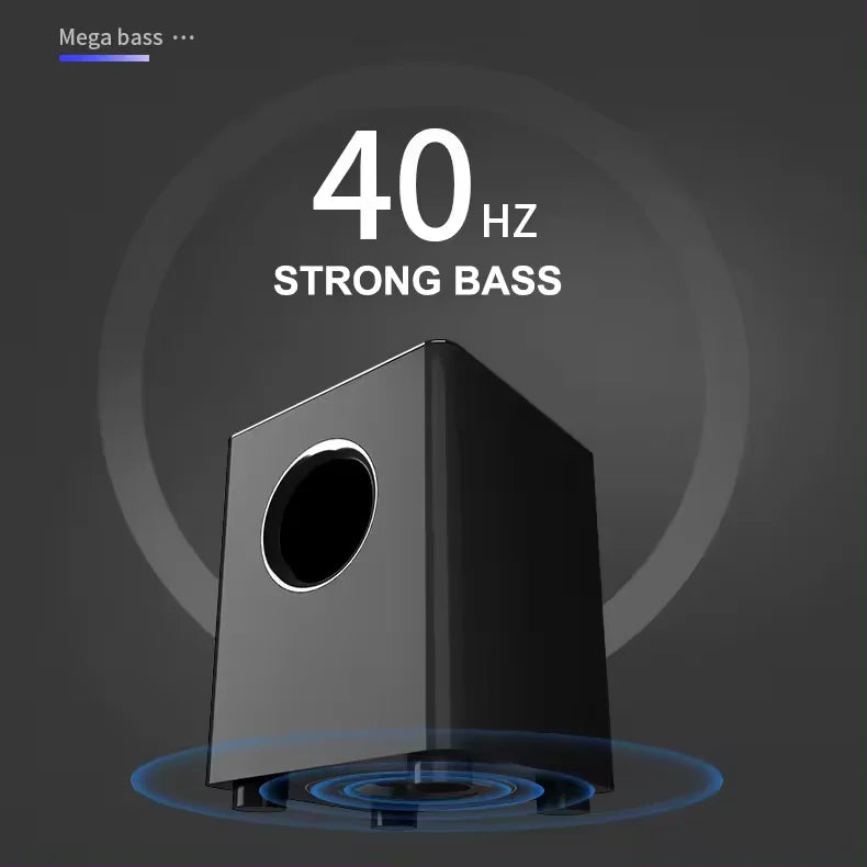 KTX-369299 120W 2.1CH Stereo Sound Bar with Subwoofer and 3D Surround Sound for TV