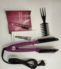 HKM-696403 4 in 1 Hair Curler and Straightener with Electric Coil Comb, 60W ABS, PP, PC, Aluminum, Nylon