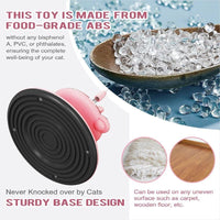 HKM-360595 Interactive Cat Teaser Wand with Suction Cup Scratcher - Spring Toy for Cats