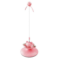 HKM-360595 Interactive Cat Teaser Wand with Suction Cup Scratcher - Spring Toy for Cats
