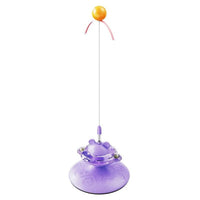 HKM-360595 Interactive Cat Teaser Wand with Suction Cup Scratcher - Spring Toy for Cats