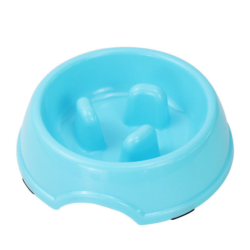 HKM-207763 Anti-Choking Slow Food Bowl for Pets – Non-Slip Melamine Design in Multiple Colors