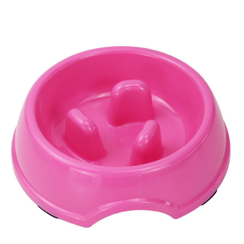 HKM-207763 Anti-Choking Slow Food Bowl for Pets – Non-Slip Melamine Design in Multiple Colors