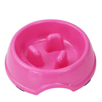 HKM-207763 Anti-Choking Slow Food Bowl for Pets – Non-Slip Melamine Design in Multiple Colors